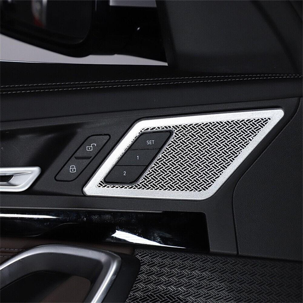 4×Silver Steel Inner Door Handle Horn Speaker Net Cover For BMW X1 U11 2023-2024