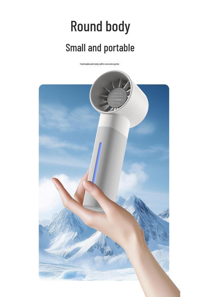 USB Rechargeable Handheld Spray Fan with Turbine Hydration