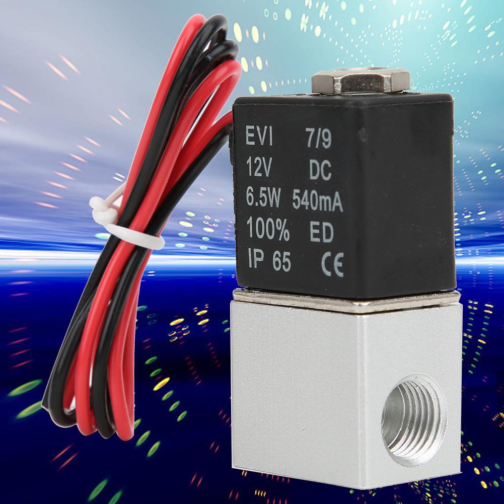 Быстродействующий электромагнитный клапан Вода Воздух Масло 2-позиционный 2-ходовой Корпус клапана из алюминиевого сплава DC12V G1/4"