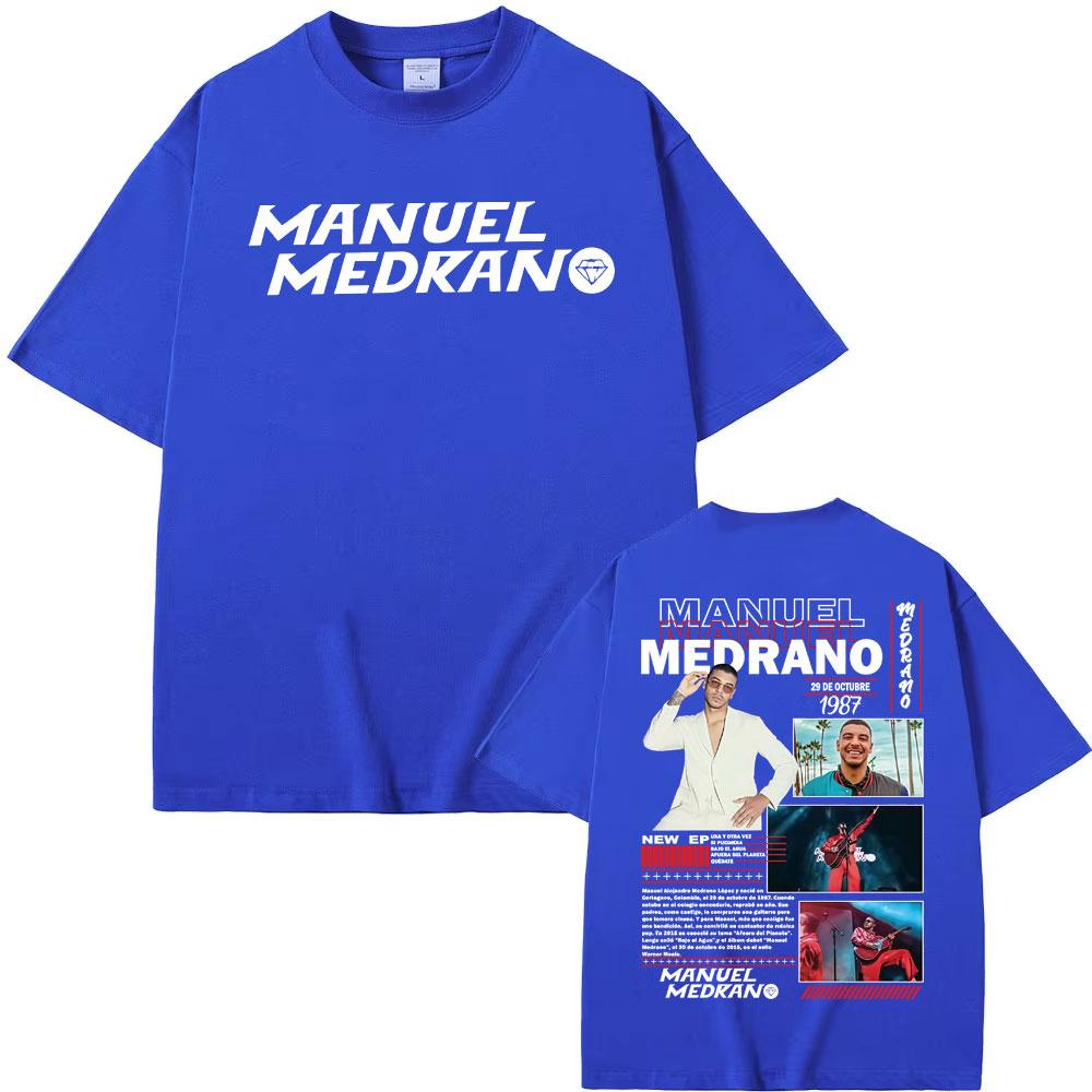 Rapper Manuel Medrano Album Tour Cover T Shirts Men's Clothing High Quality Fashion Hip Hop Classic T-shirts Pure Cotton T-shirt
