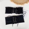 Adjustable Wide Belt Black Waist Corset Punk Elastic Cummerbunds  Ladies