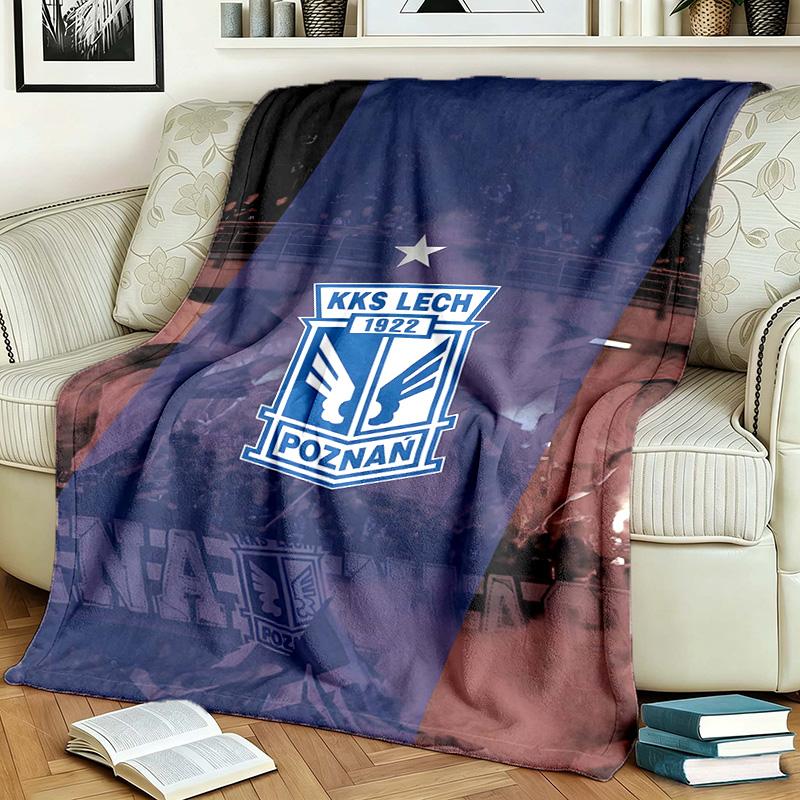 KKS Lech Poznan Theme Blanket Suitable For Beds Sofas And Camping Perfect For Both Men And Women Comfortable Bedding All Year Round