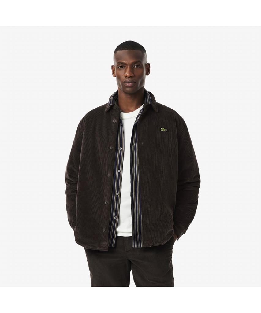 Мужская вельветовая утепленная куртка-рубашка Lacoste Ch7211-55N Skb