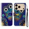 For iPhone 17 Pro Max Case Pattern Leather Wallet Phone Cover with Strap