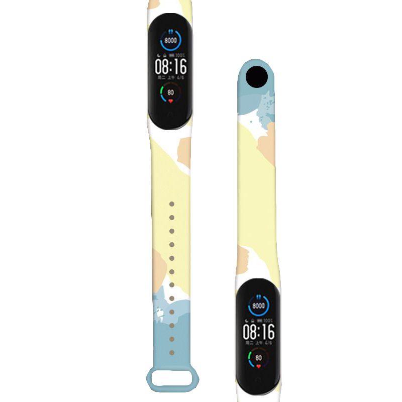Стильный ремешок с граффити в стиле Моранди для Xiaomi Mi Band 3/4/5/6, регулируемый и влагостойкий