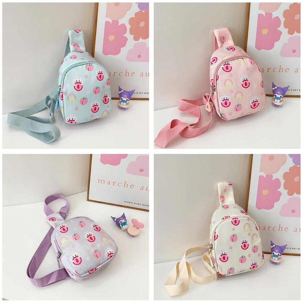 Очаровательная тематическая нагрудная сумка с кроликом, детская мультяшная сумка через плечо, милый подарок