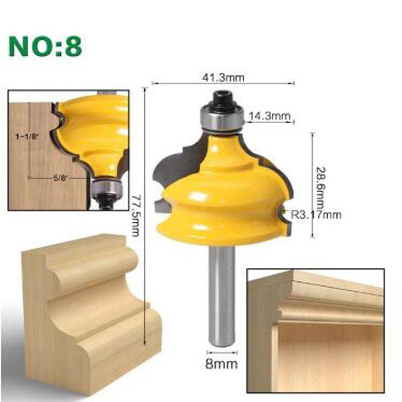 1 шт., 8 мм, корпус хвостовика и формовочная фреза, набор фрез с ЧПУ, линейный нож, деревообрабатывающий резак, шиповый резак для деревообрабатывающих инструментов
