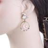 Sweet Personality Girl Moon Korean Asymmetric Earrings Rabbit Drop Earrings Anti Allergy Enamel