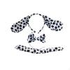 3 Pieces Dog Ears Headband Bow Tie Tail Costume Set Fancy Dress Kit Accessories