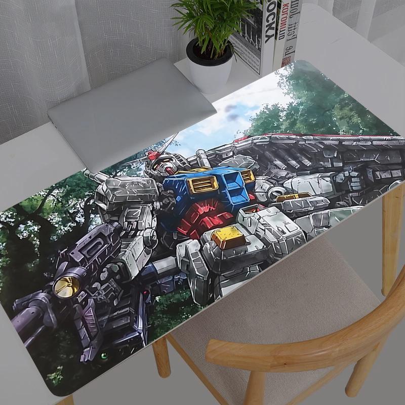 Коврик для мыши Большой XXL Mobile Suit Gundam Настольный коврик для ПК Геймерский аниме Офисный ковер Стол для клавиатуры Игровые аксессуары Коврик для мыши
