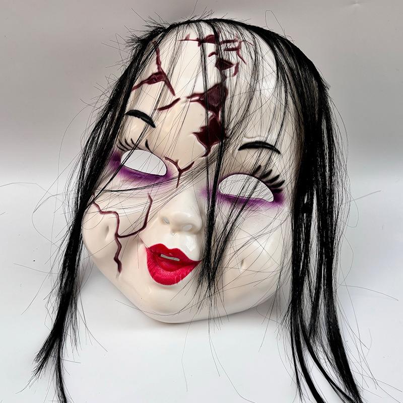 Halloween Chucky Ghost Doll Mask, 1Pcs Full Face Helmet, Scary Costume Props, Masquerade Party Cosplay Headpiece