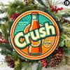 Металлическая жестяная табличка Crush Orange Soda 8x8 дюймов Винтажный декор для домашнего бара