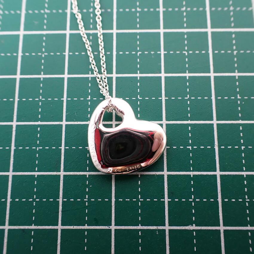 [Б/у] TIFFANY/Tiffany 925 кулон/ожерелье в форме сердца [g373-55]