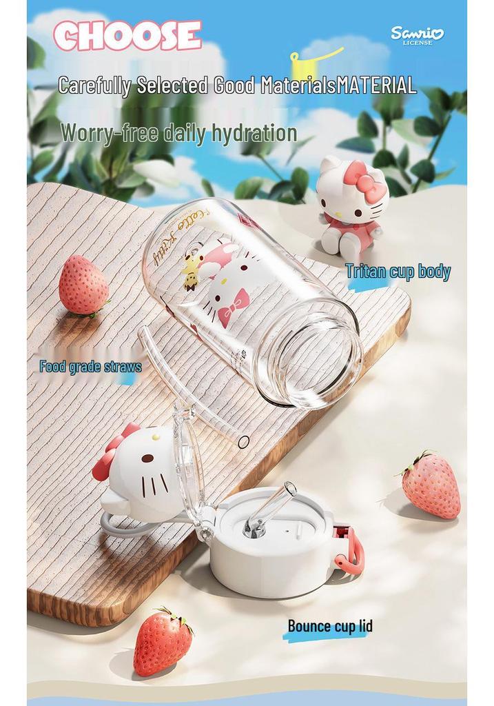 Летний стакан для воды Sanrio: Стильный, Портативный, Незаменимый для школы для студентов