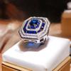 Sapphire Ring 18K Gold Plated Wine Stained Rose Large Carat Zircon Ring
