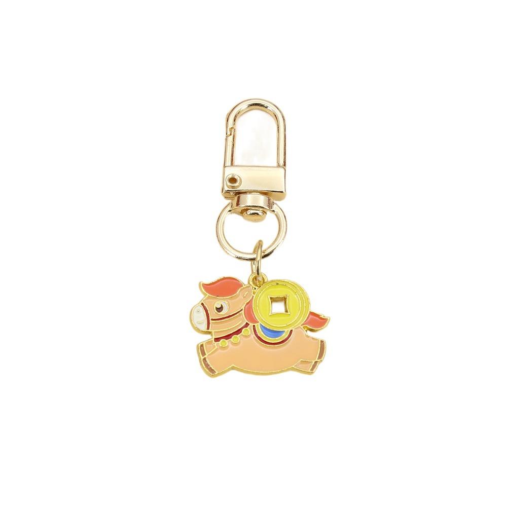 Cartoon Style Zodiac Pony Pendant Bag Hanging Charms Year Horse Lucky Mascot  Accessory