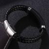 Модные настоящие плетеные панк-браслеты для мужчин, браслет с магнитной застежкой, плетеная многослойная кожаная упаковка, панк-ювелирные изделия для мужчин, подарок BB1071