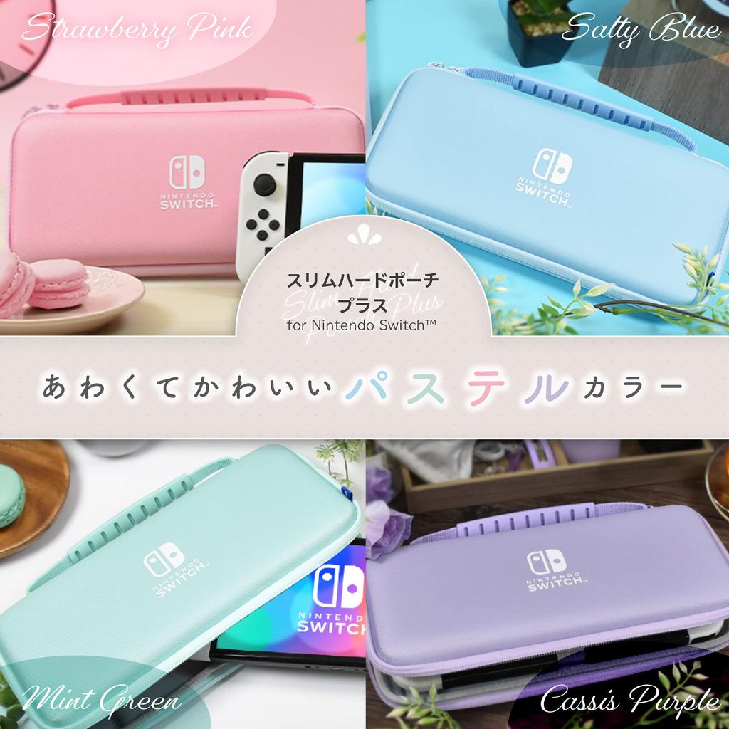 Licensed Slim Hard Pouch Plus for Nintendo Strawberry Pink with Both Nintendo Switch Organic EL Model and Nintendo [Nintendo Product] Switch™