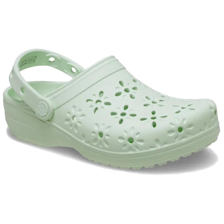 Crocs Classic Flower Bud EVA Lightweight Breathable Clogs Women Footwear Green 210927-3YH