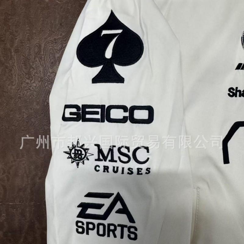 Embroidered F1 Racing Jacket Cotton Padded Winter Motorcycle Riding Men Women