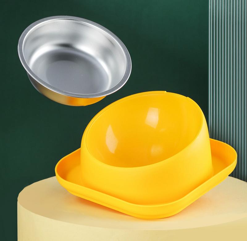 Миска для корма для домашних животных, наклон 15 градусов, защитная защита для шеи, противомуравьиная кормушка для кошек, противоопрокидывающаяся нескользящая миска для собак, кошек, щенков, котят