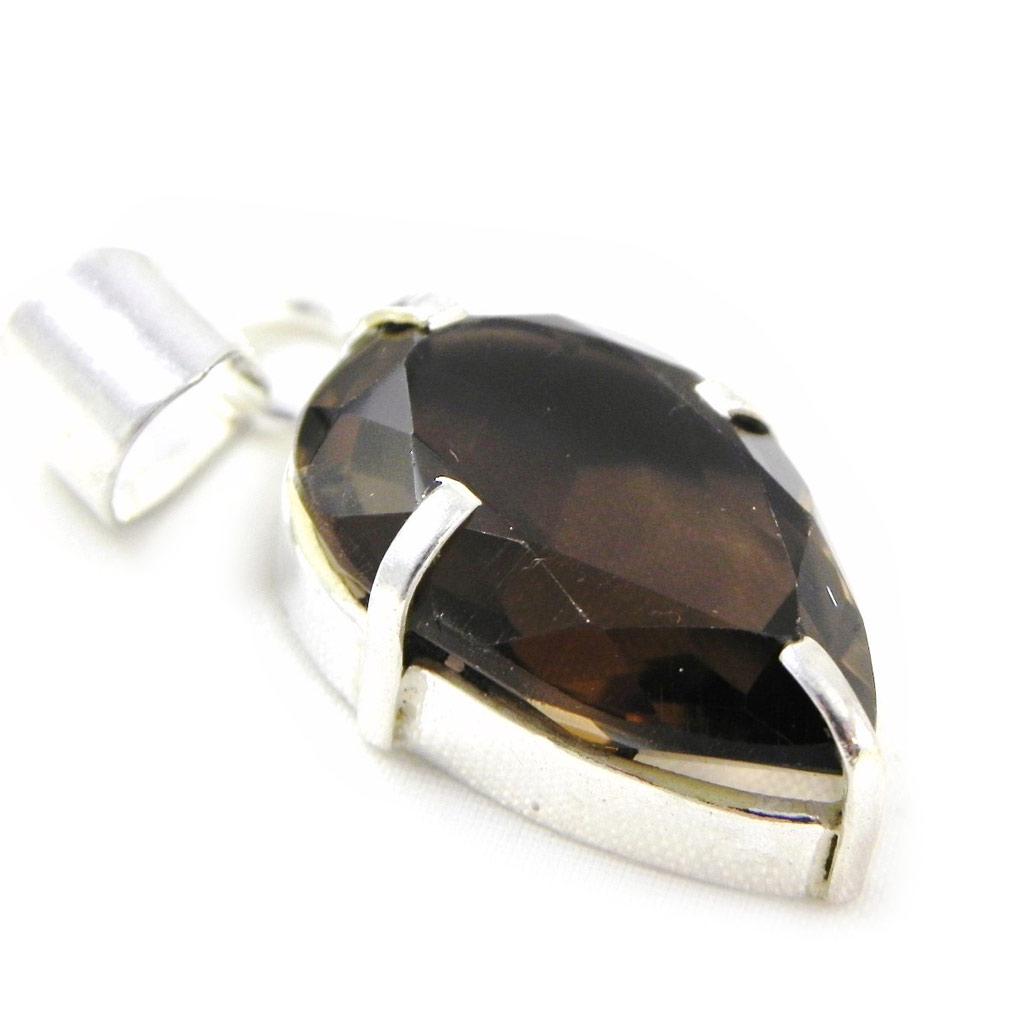 Les Trésors De Lily [C9476] - Silver 'Gwyneth' Smoky Topaz Set