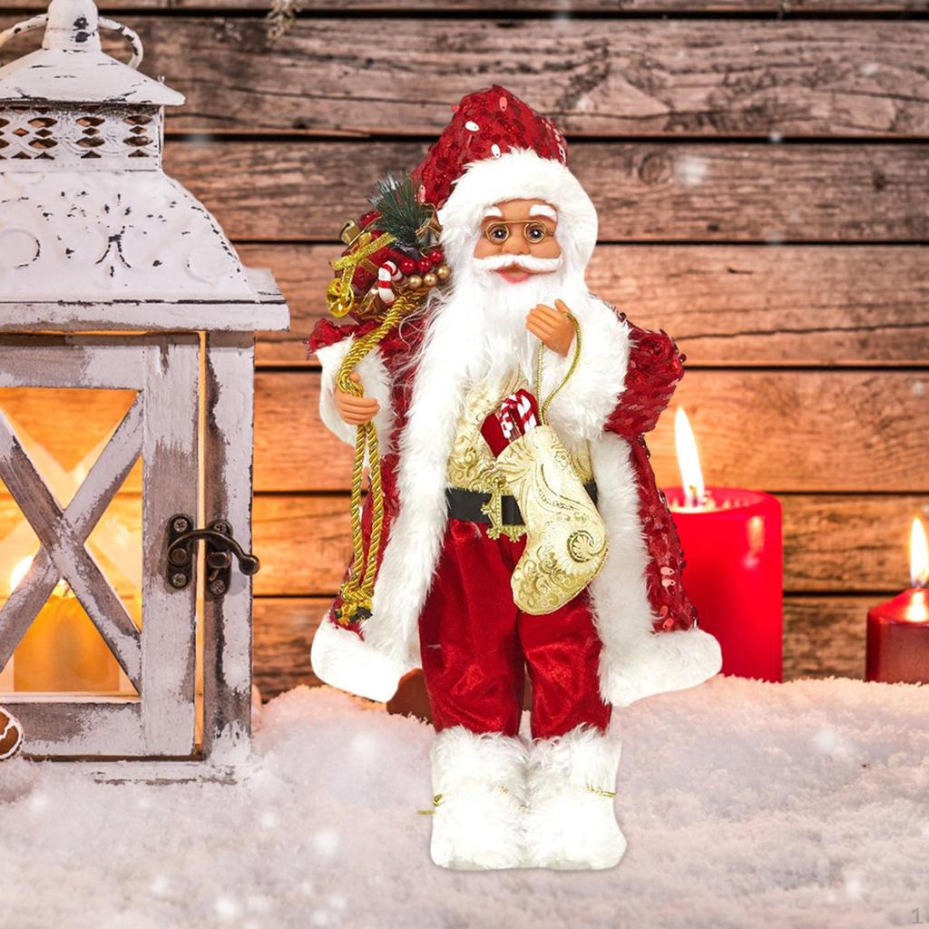 Christmas Decoration Santa Claus Decorations Standing Figure for Xmas