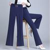Office Lady Elegant Fashion Flare Pants Spring Autumn Diamonds High Waist All-match Solid Women Casual Straight Trousers