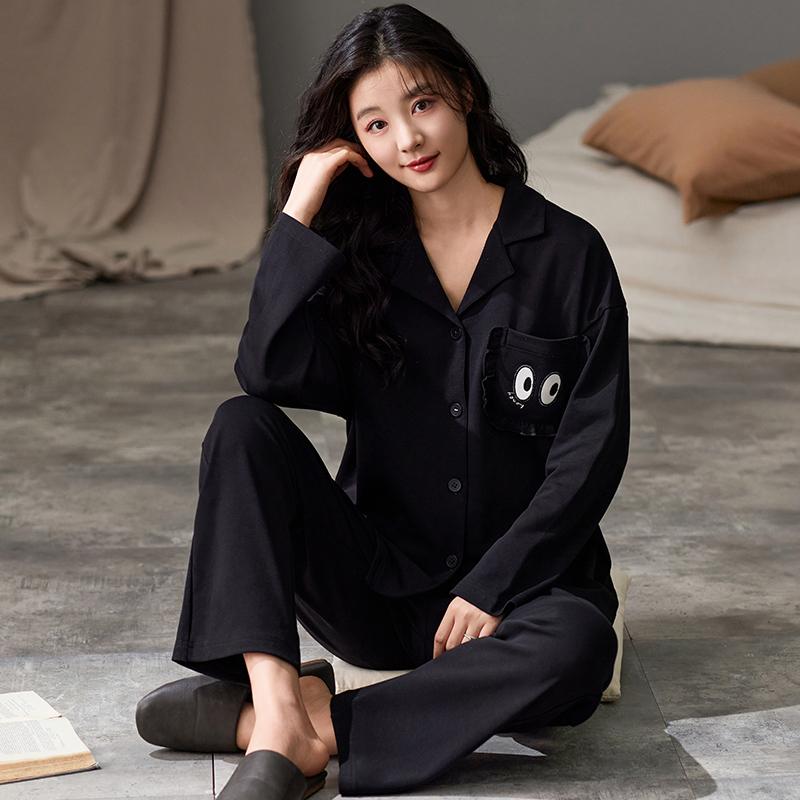 Пижамный комплект Purple Tulip, женская одежда для сна, хлопковая, с длинными рукавами, длинные брюки, осенне-зимняя пижама для девочек, мягкая, уютная, на пуговицах, милая