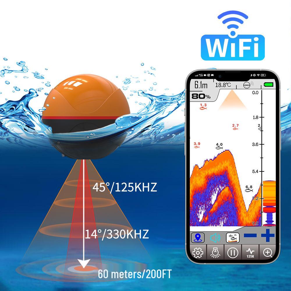 Cross-Border Black Tech: Erchang Sonar Fish Finder - Wireless WiFi HD Dual-Band Smartphone Compatible Fishing Gear