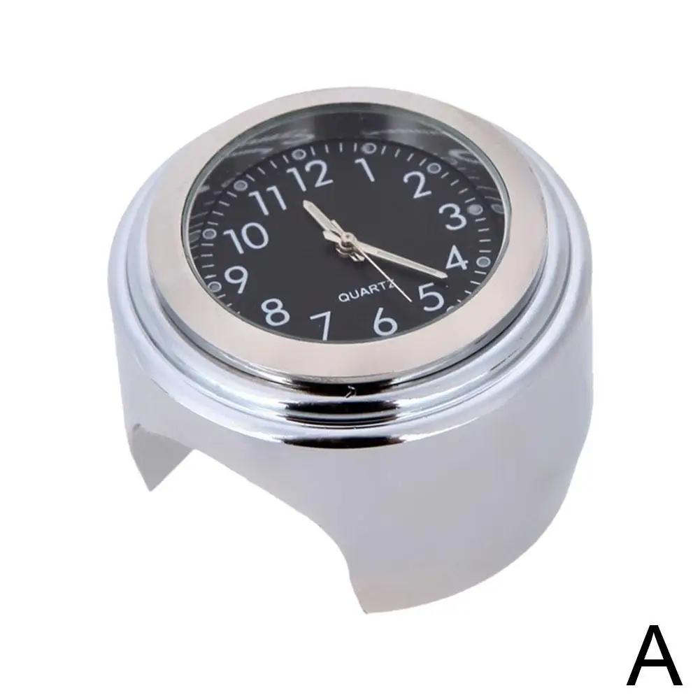 Universal Motorcycle Handlebar Watch Bike Hand Grip Bar Mount Dial Clock Waterproof For Scooter Bicycle Motor Atv S7i3