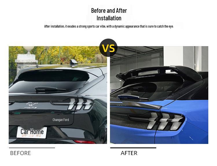 Ford Mustang Mach-E GT Спортивное заднее крыло на крышу и задний спойлер