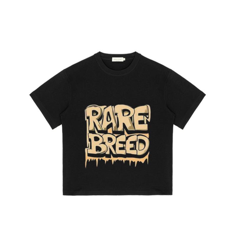 Rare Breed Graphic T-Shirt Black Bold Text Print Streetwear Fashion Casual Wear