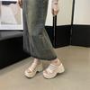 Fashion Silver Wedge Sandals Women Platform Shoes Wedges Black Belt High Heels Gladiator Chunky Heeled Summer Peep Toe Sandal
