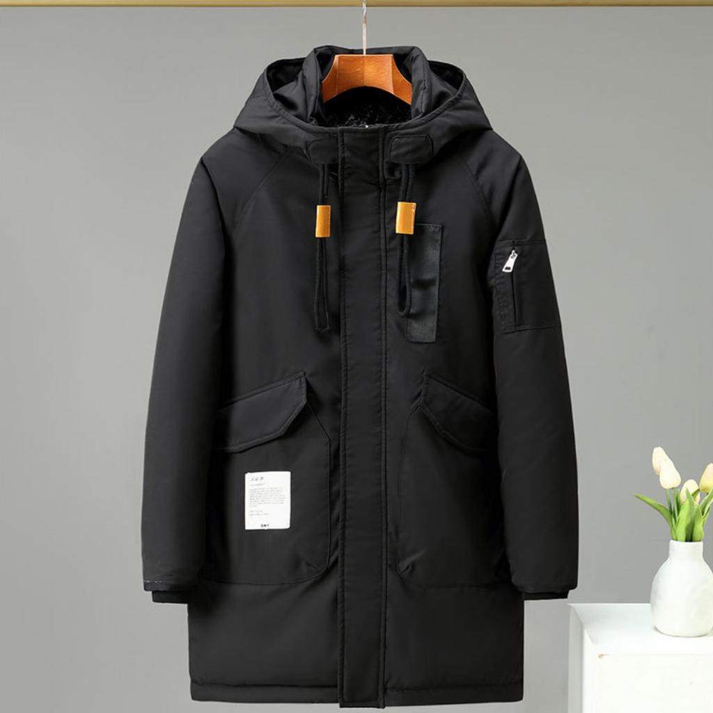 Winter Parka Men's Medium-length Plus Velvet Thickening Fat Loose Cotton Coat Fat Man Plus Size Jacket 4XL-10XL