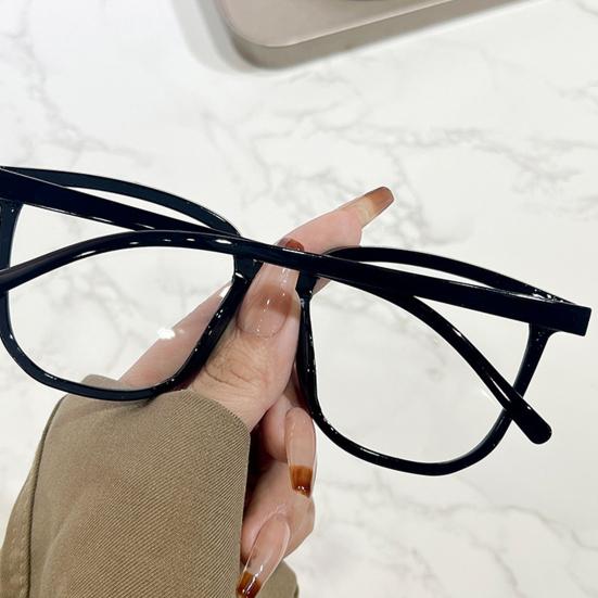 Очки унисекс с блокировкой синего света, большая овальная оправа в стиле ретро, ​​четкий обзор, прочный шарнир с полями, защита глаз, прозрачные очки с синим светом, очки