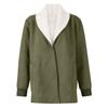 Women's Casual Solid Color Loose Plush Large Lapel Jacket With Pockets