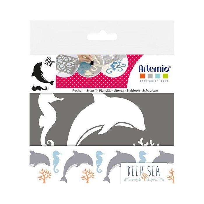 Stencil - Artemio - Deep Sea - Plastic - Mixed - Creative Decoration
