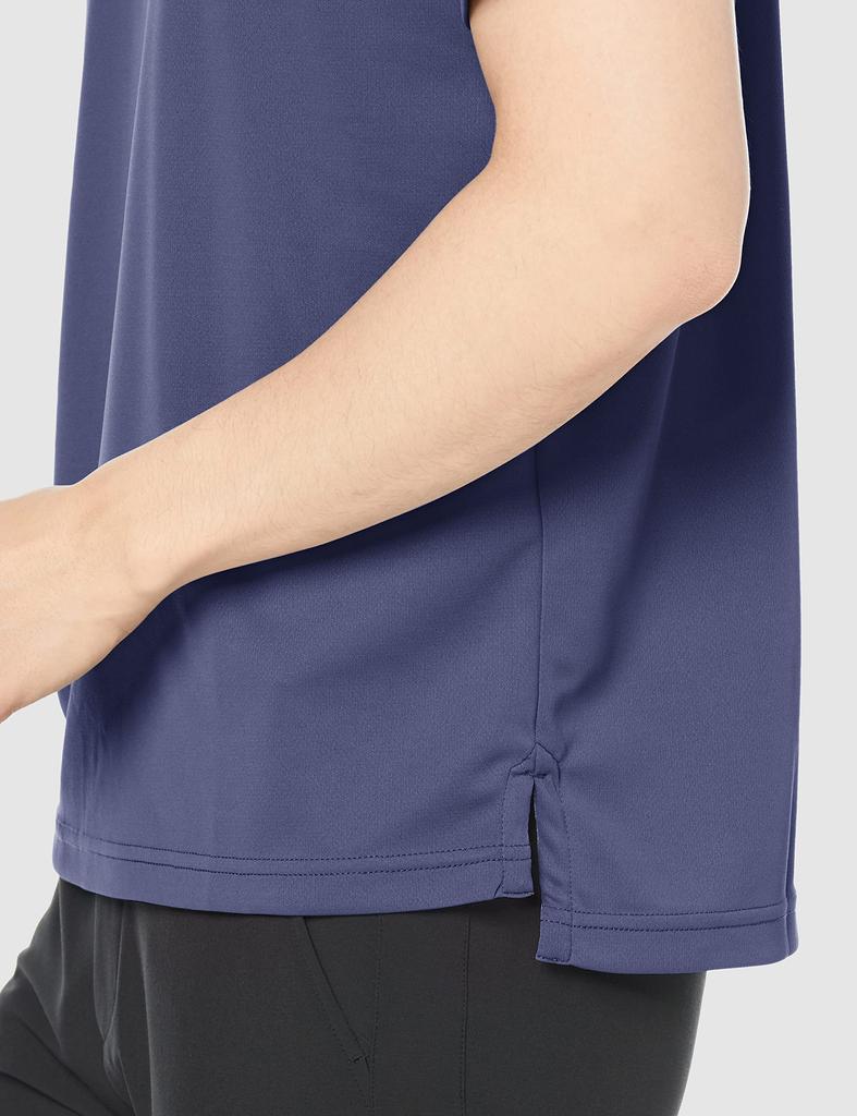 Short Sleeve Quick Odor UV Graphic Logo Mock Neck Golf Navy XL [Champion] Shirt, Drying, Antibacterial, Resistant, Protection, Print, Shirt, C3-VG309