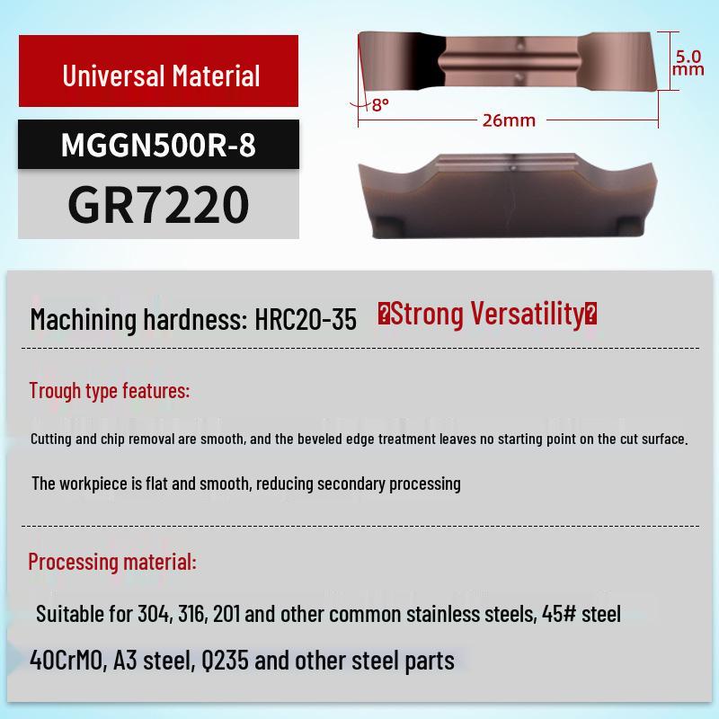 MGGN400/MGMN300/200 CNC Grooving and Parting Cutter Blade