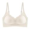 Traceless Latex Underwear for Women Gathered Without Steel Rings, Comfortable Sleep Bra, Integrated Fixed Cup