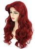Topcosplay Косплей Русалки Красные Кудрявые Хэллоуин Театр Один Размер Подходит Школа с Сеткой Парик, Парик, Волосы, Парик, Костюм, Костюм, Большинство, Фестиваль, (Красное вино)