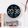 Simple Living Room Wall Clock Electronic Multi-functional Home Clock with Temperature and Humidity Silent Clock