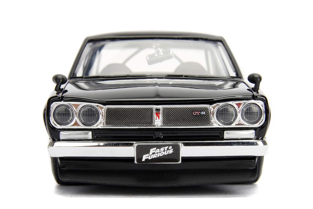 JADATOYS Fast Furious Diecast Car NISSAN SKYLINE 2000 Mini Car Black 124 & BRIAN'S GT-R