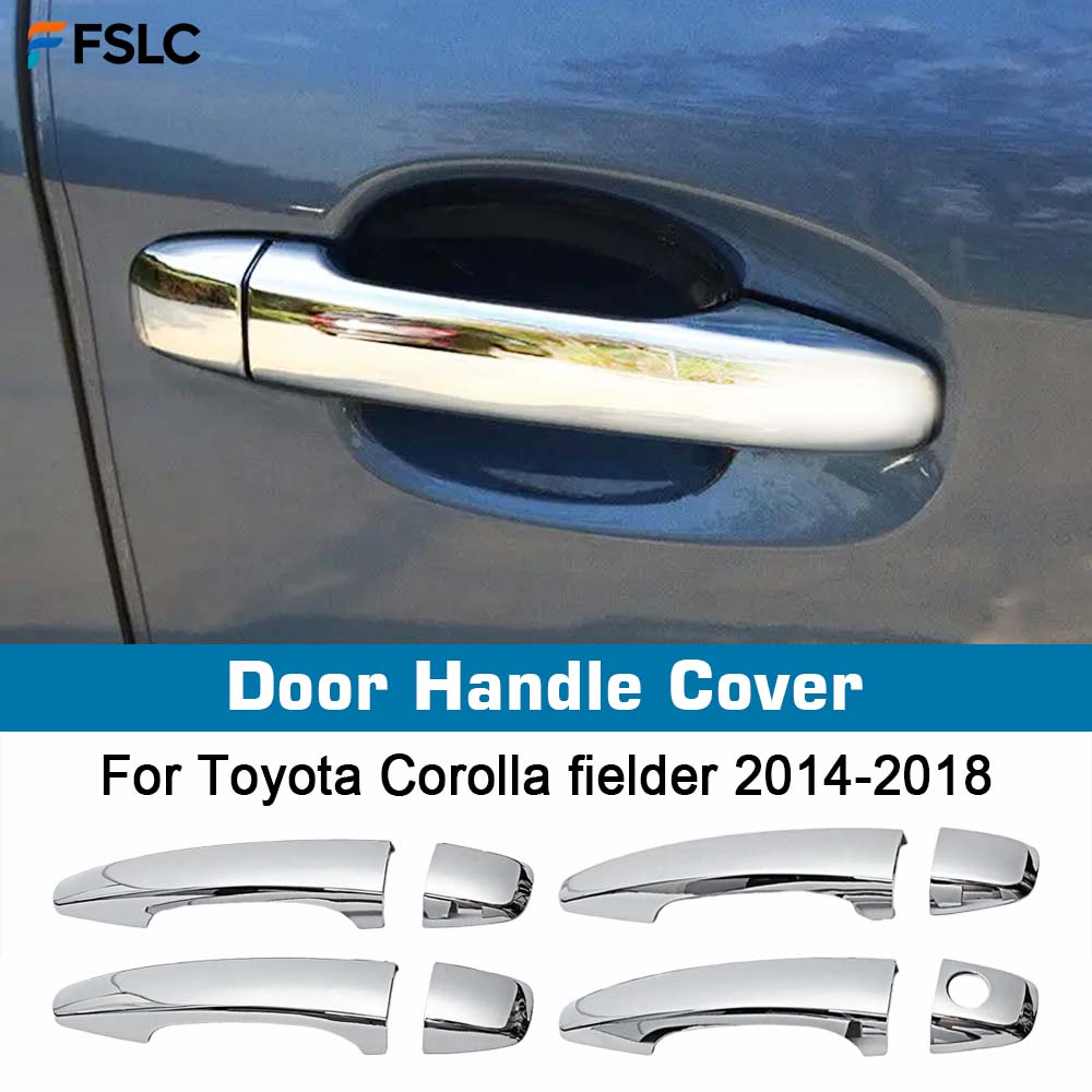 Накладки на ручки дверей автомобиля для Toyota Corolla Fielder 2014 2015 2016 2017 2018 Хромированные накладки-стикеры Аксессуары для стайлинга
