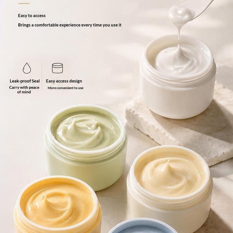 Refillable Empty Cosmetic Jar 50/100/120g Travel Size Face Cream Lotion Pot with Spoon for Vacation Trips