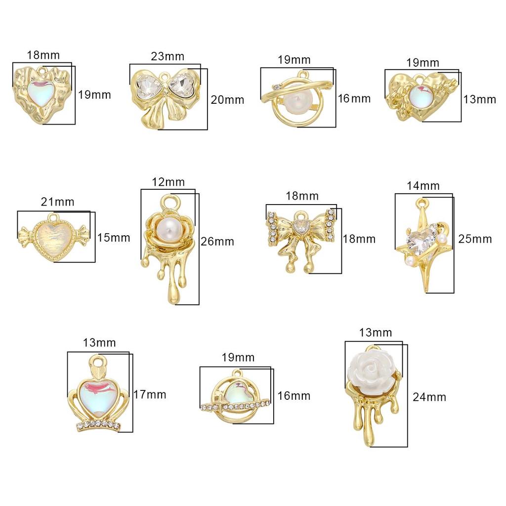 Золотой/серебряный цвет сплава Алмазное сердце роза бабочка кулон для изготовления ювелирных изделий DIY ожерелье браслет серьги