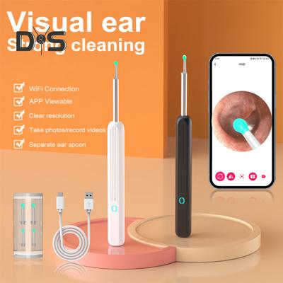 Беспроводная камера для удаления ушной серы WiFi, набор для чистки ушей, перезаряжаемый отоскоп, инструмент для удаления ушной серы для взрослых и детей, пищевой силиконовый наконечник для ушных палочек