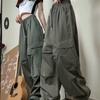 Streetwear Casual Wide Leg Pants Women High Waist Plus Size Y2K Cargo Pants Woman Fashion Trendy Loose Straight Office Lady Trousers 24202