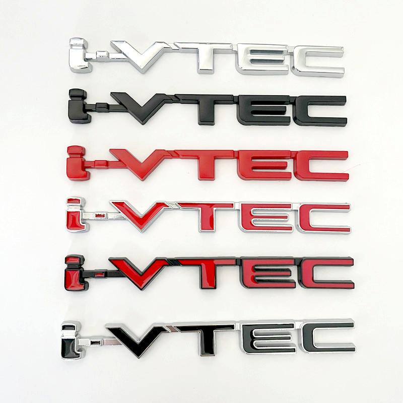 3D Chrome Metal Car Letters Rear Trunk Badge Emblem IVTEC Logo I VTEC Sticker For Honda City Civic Accord Jazz CRV Accessories AL7